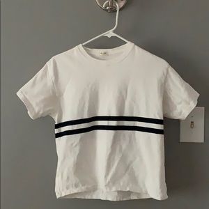 white cropped T